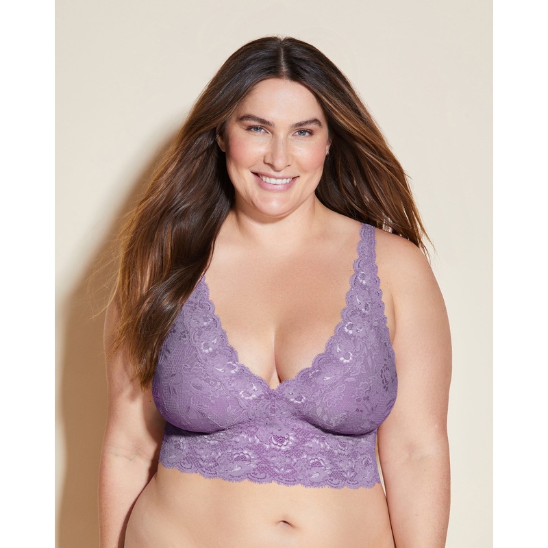 Plungie Longline Bralette In Erweiterten Plus Sizes Himalayan Sky 1X