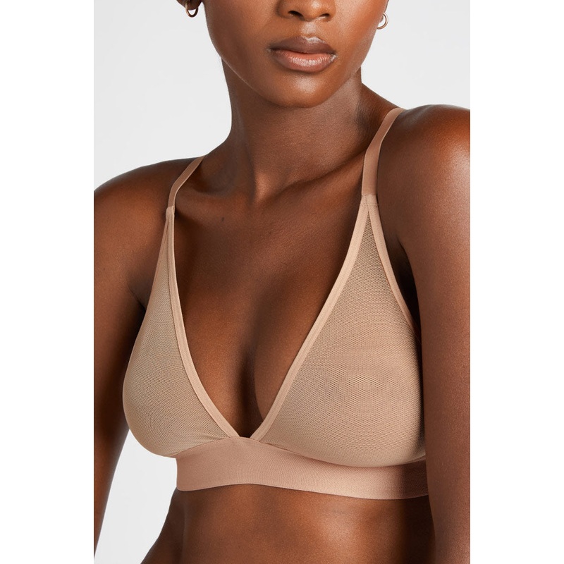 Sieve Triangle Bra in Buff 0 Buff Single