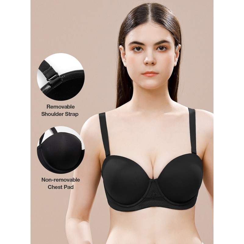Strapless Multi-way Contour Underwire Bra Black 32B/70B