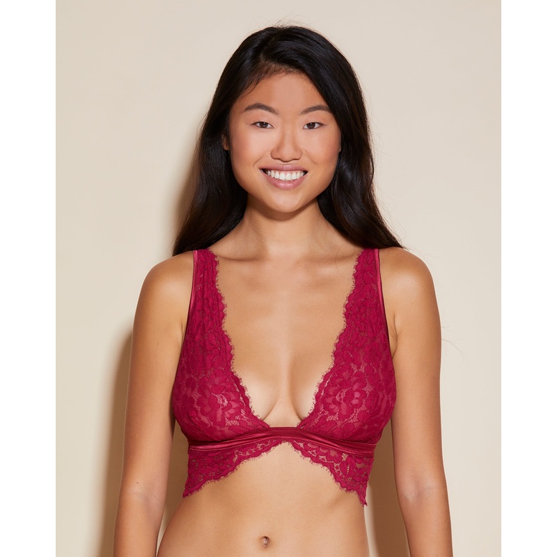 Tall Triangle Bralette Deep Ruby S