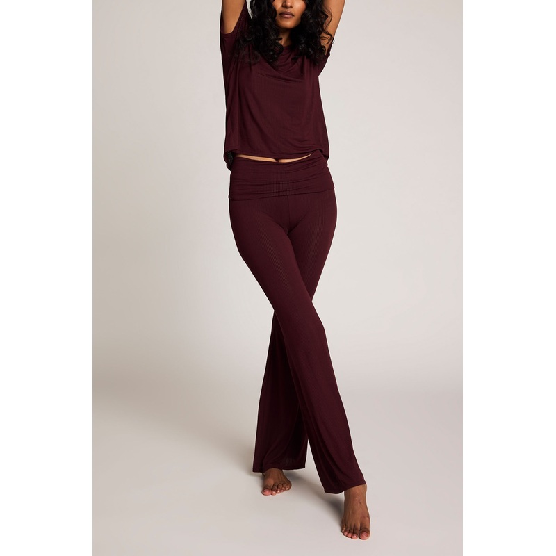Whipped Roll Down Pant in Garnet XS Garnet