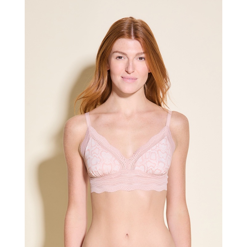 Bralette Con Coppe In Cotone Snake Mandorla S
