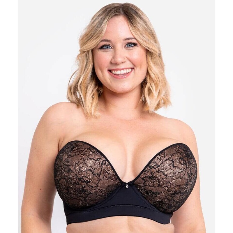 Curvy Kate Hey Girls Superplunge Strapless Bra – Black/Latte 30D
