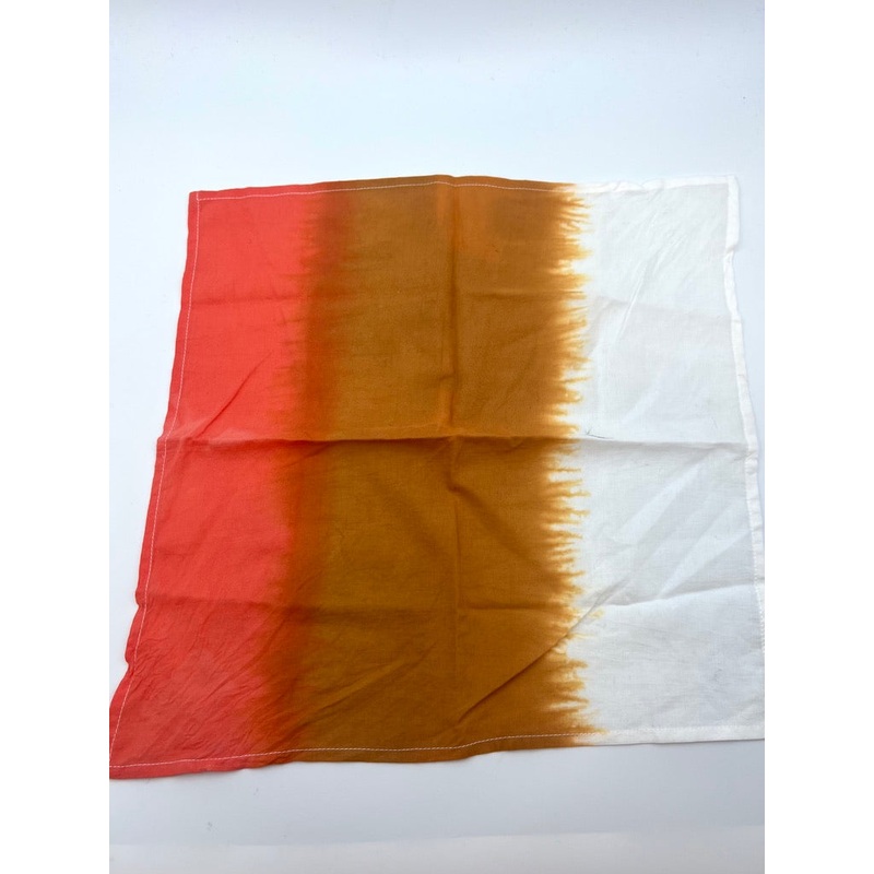 MENS Coral to White Ombre Pocket Square