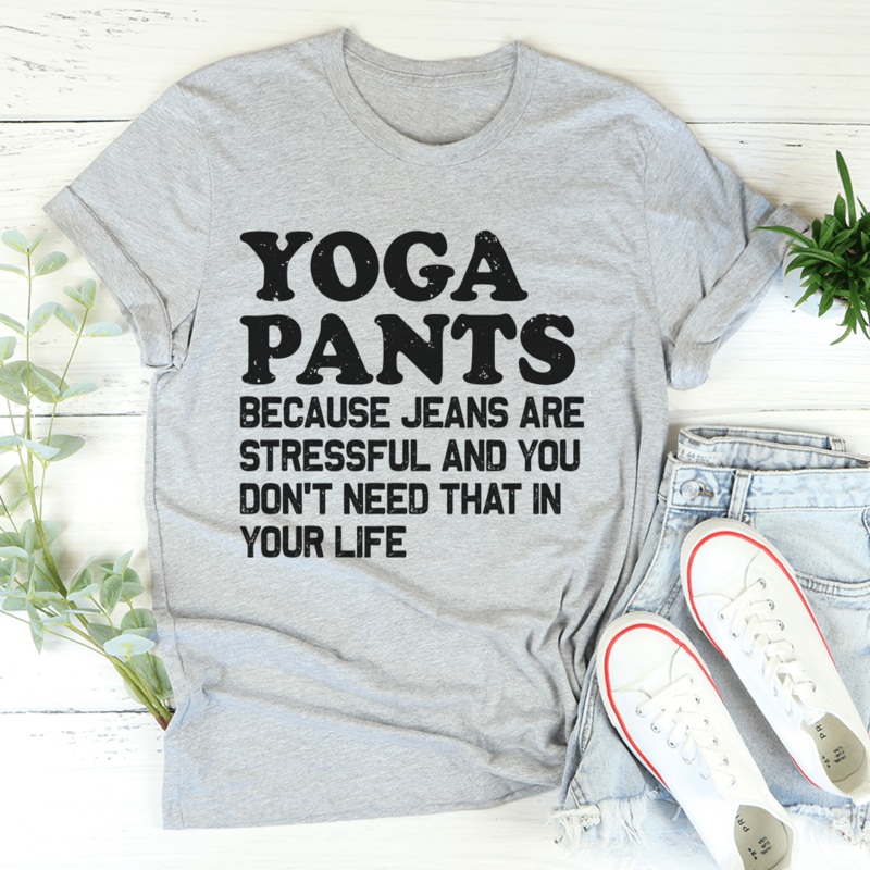 Yoga Pants Tee Athletic Heather S