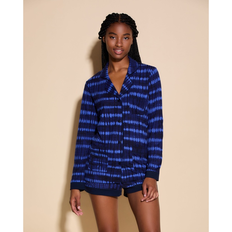 3 Pockets Long Sleeve Top & Boxer Pajama Set Lola XS
