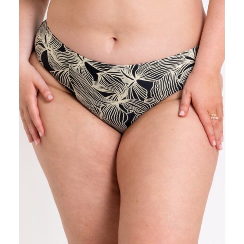 Curvy Kate Ripple Reef Classic Brief – Black Print 10
