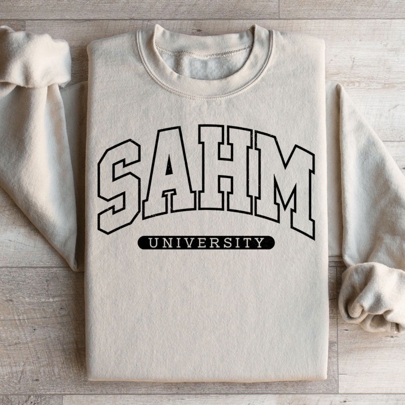 SAHM University Sweatshirt Black S