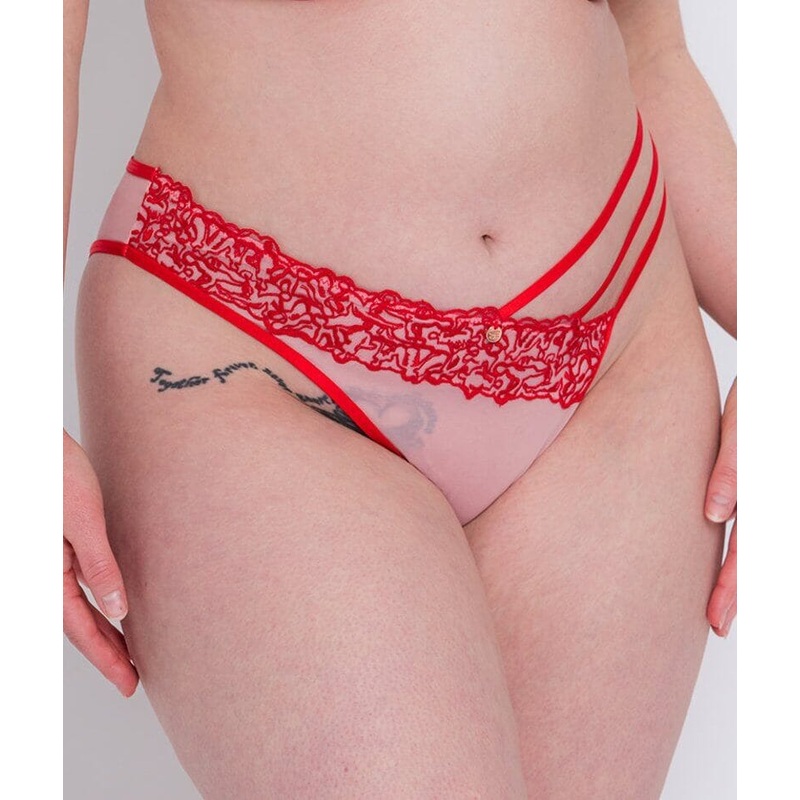 Scantilly Tantric Brazilian Brief – Pink/Red S