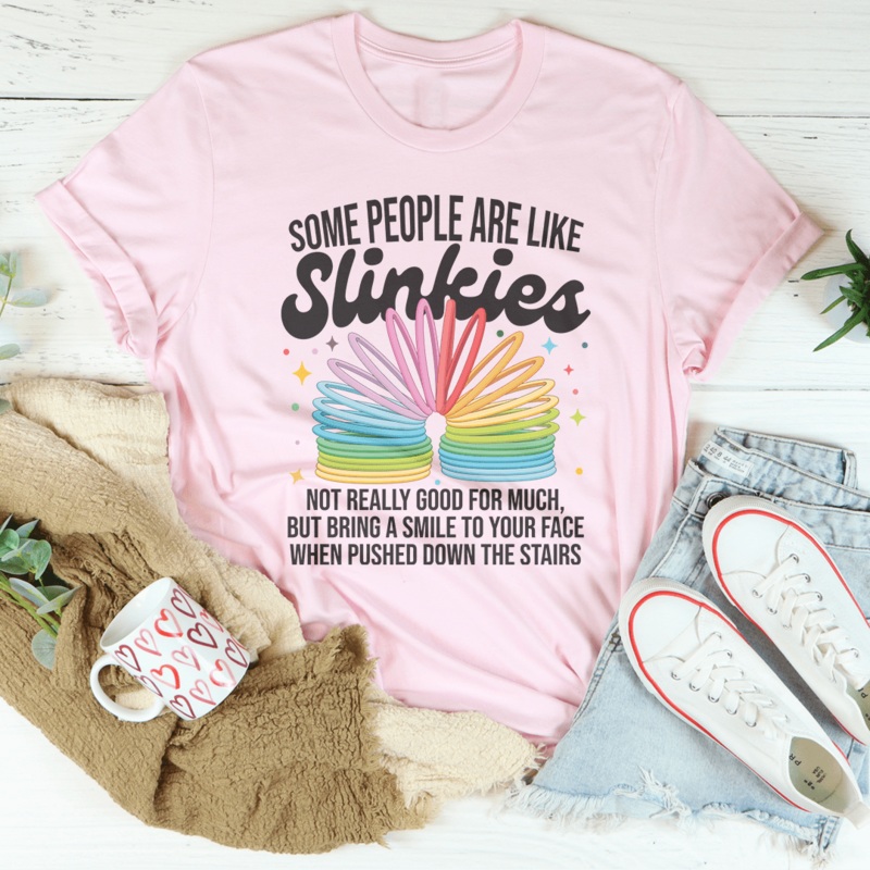 Some People Are Like Slinkies Tee Black Heather S