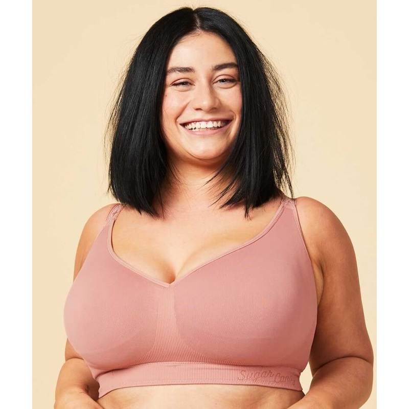 Sugar Candy Fuller Bust Seamless F-HH Cup Wire-free Lounge Bra – Rosewood XS