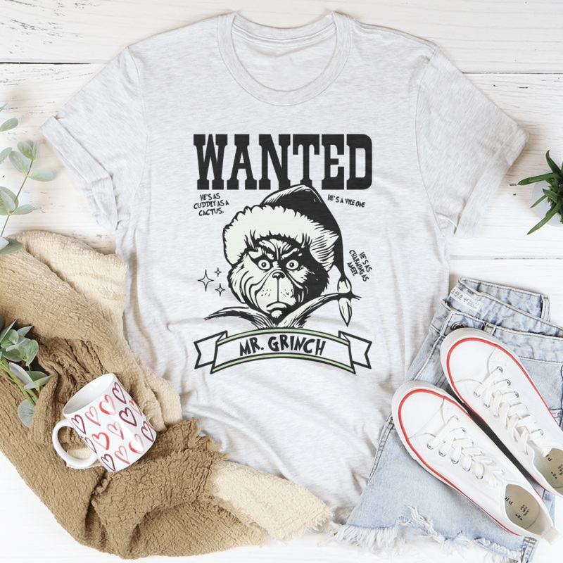 Wanted Grinch Tee Athletic Heather S