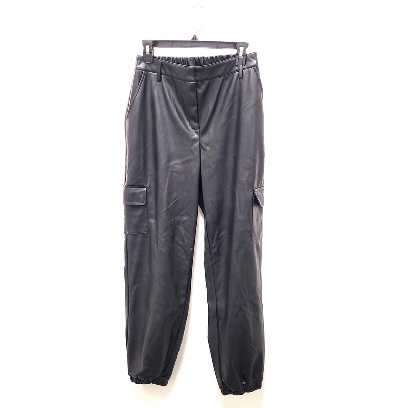 Black Faux Leather Joggers – Size 2/4