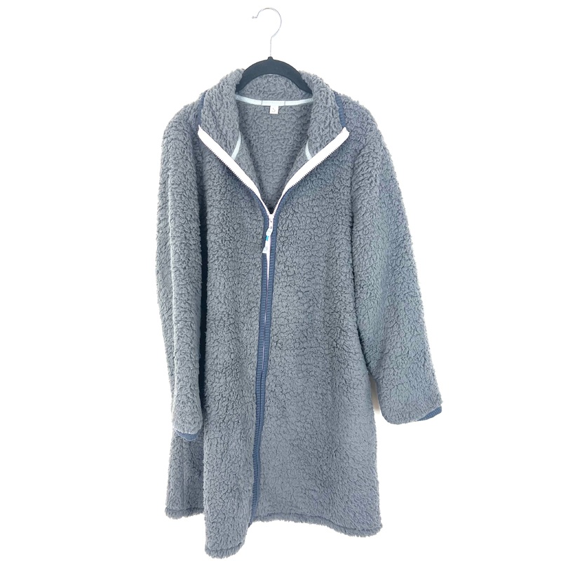 Dark Grey Sherpa Zip Up – Size 4/6