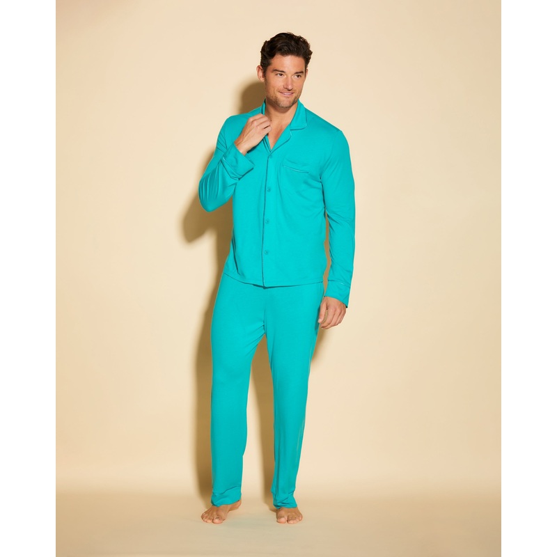 Ensemble De Pyjama Classique  Manches Longues Et Pantalon Pour Hommes Andaman Sea/Andaman Sea S