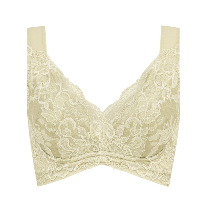 Full Coverage Lacy Wireless Bra 24 S (US XS) Butter Cream