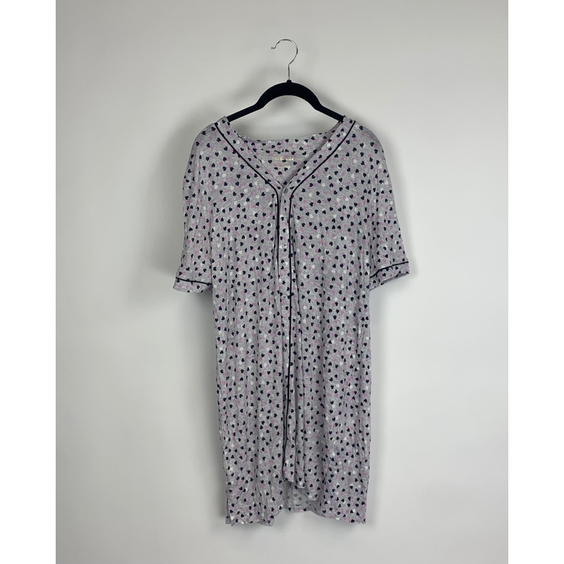 Heart Print Nightgown – Small