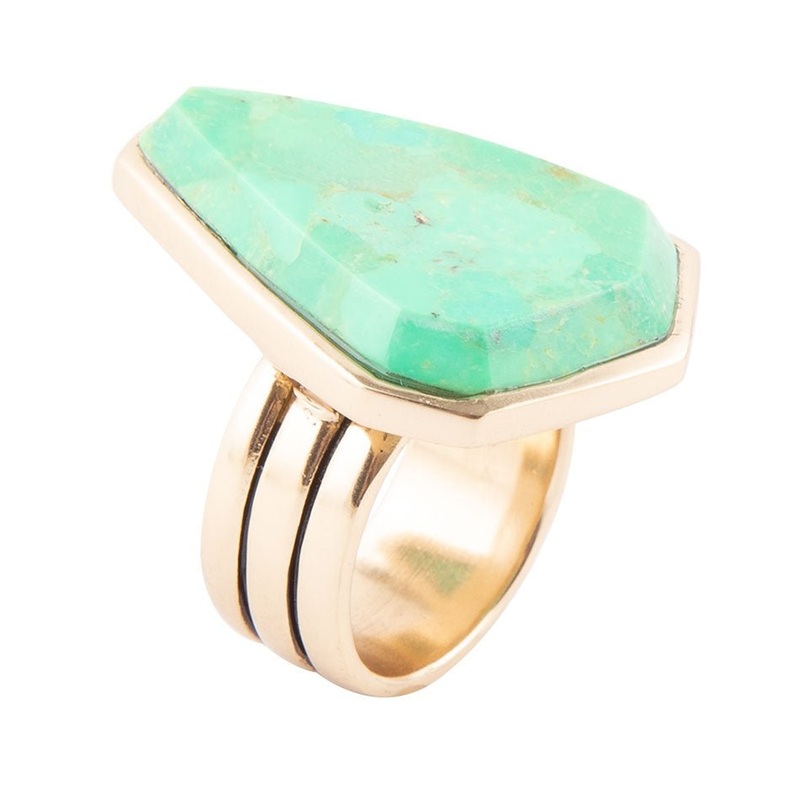 Lime Turquoise Statement Ring 7