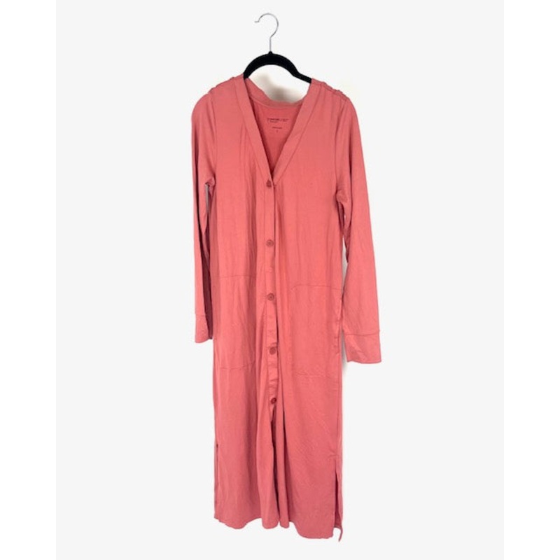 Salmon Long Button Up Cardigan – Size 4-6
