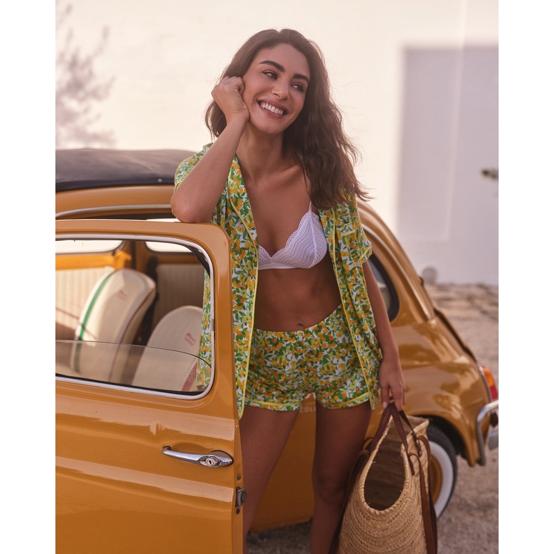 Short Sleeve Top & Boxer Pajama Set Mercata XS