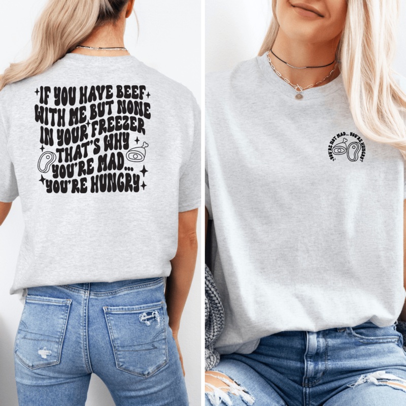 Youre Not Mad Youre Hungry Tee Black Heather S