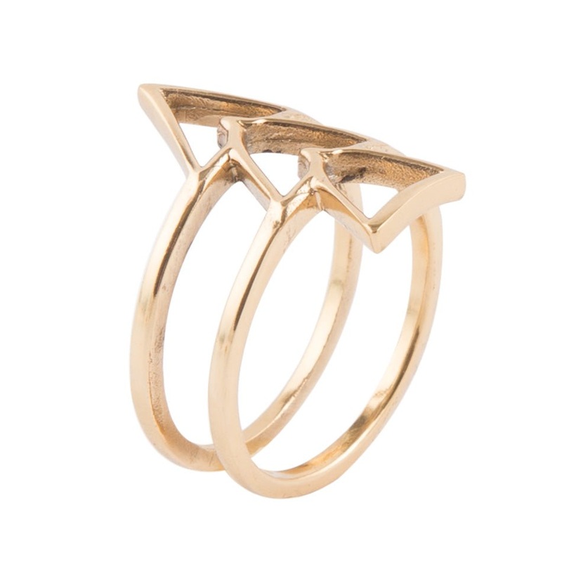 1, 2, 3 Go Golden Bronze Ring 5