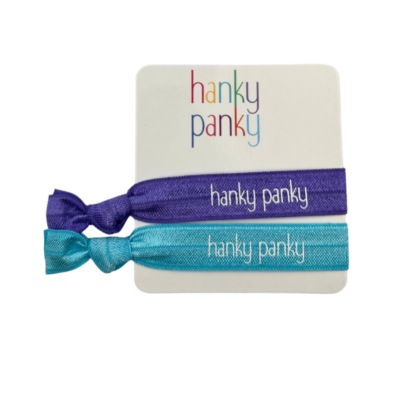 Bright Blue and Purple Hair Tie Set