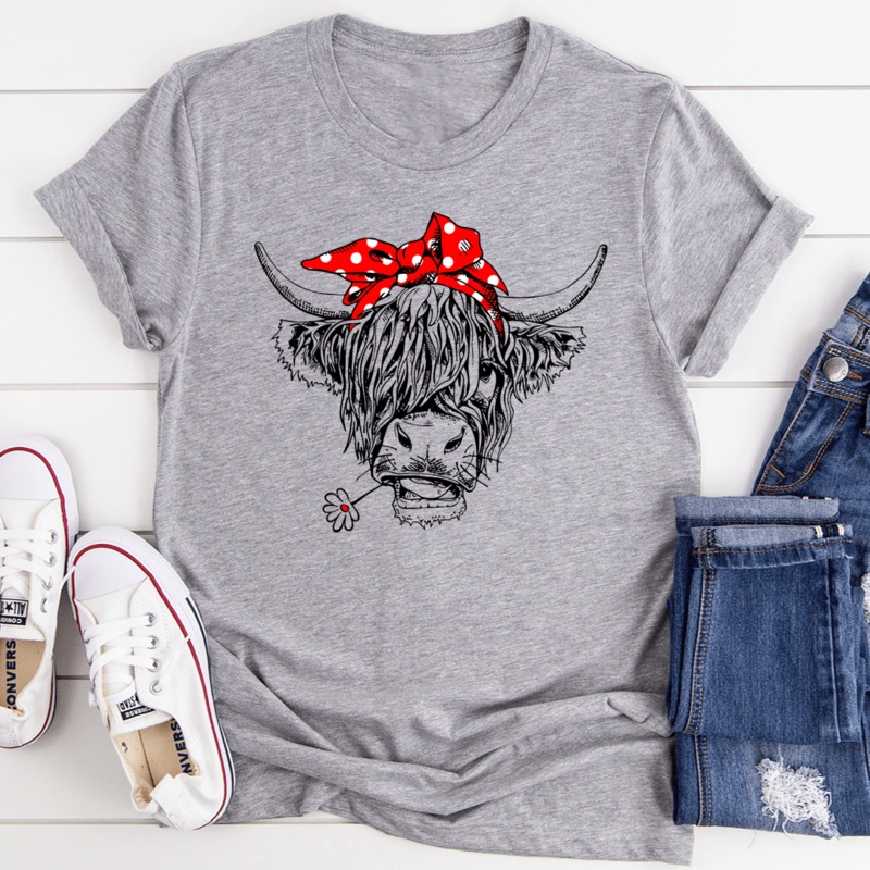 Cow Tee Athletic Heather S