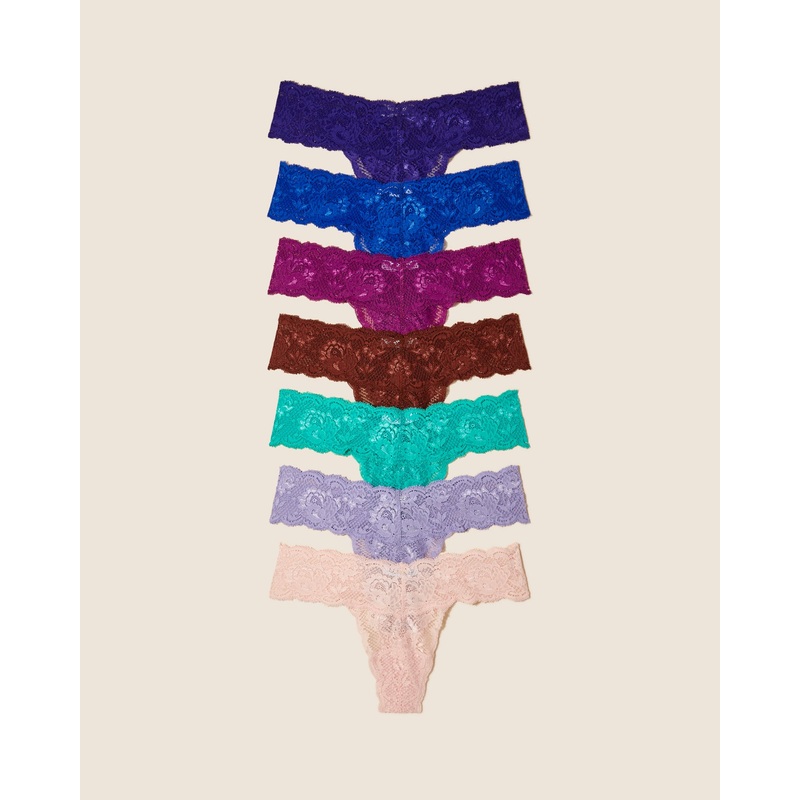 Cutie Tanga 7Er Pack Swiss Beet Violette Cobalt Addy Green Ticino Alpine Flower Pink Lilly Einheitsgre