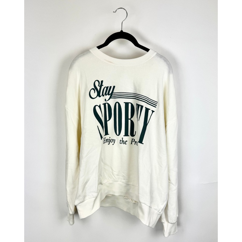 Ivory Stay Sporty Sweatshirt – Size 2/4