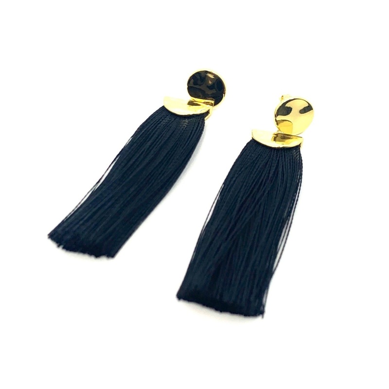 Black Tassel Earrings