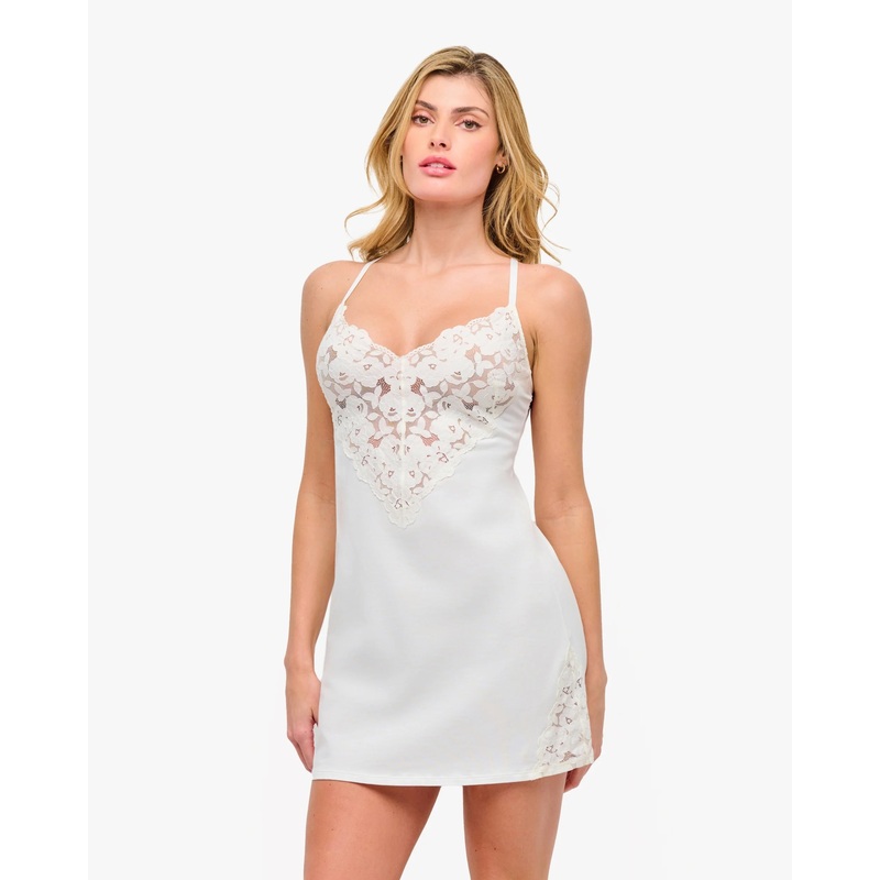 Cosabella Romanza Cotton Slip Lingerie Small Moon Ivory