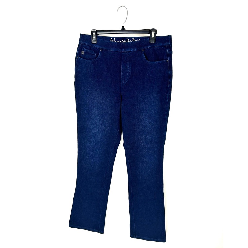 Dark Wash Sequin Design Denim Pants – Size 12
