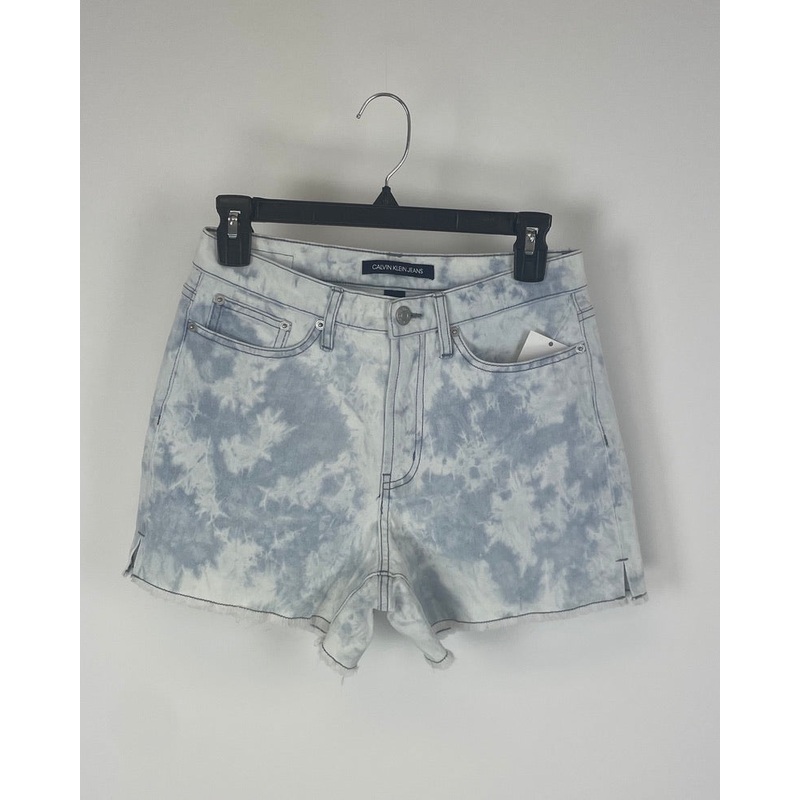 High Rise Tie Dye Side Split Jean Shorts – Size 28