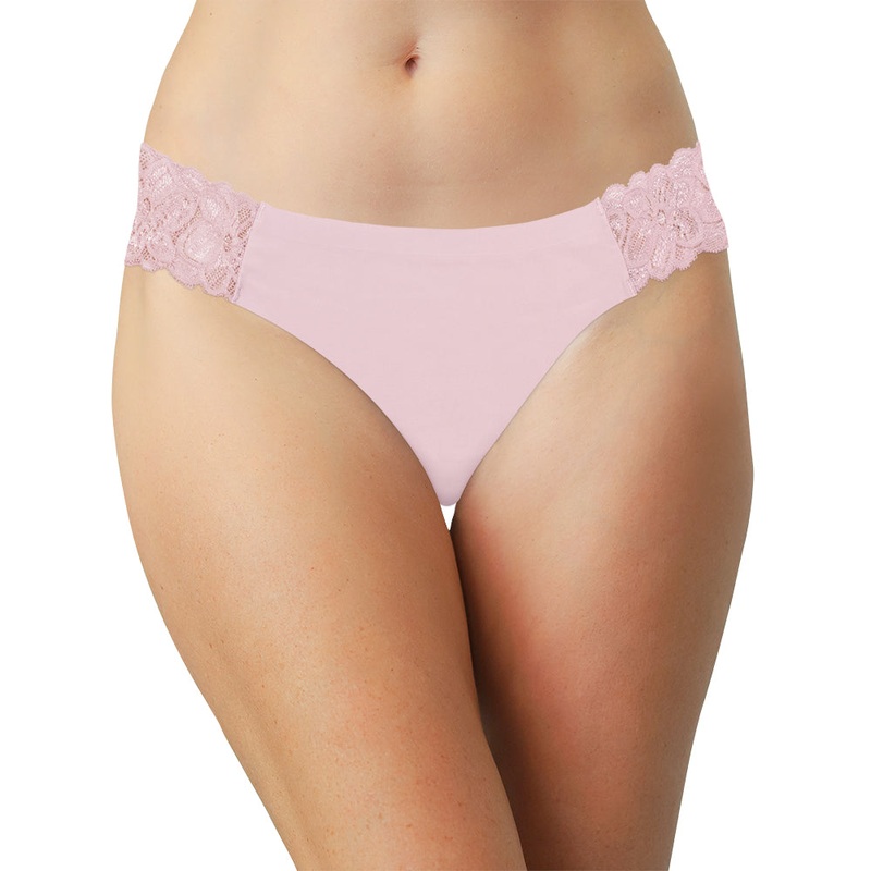 Laser Cut Bikini with Lace Sides S