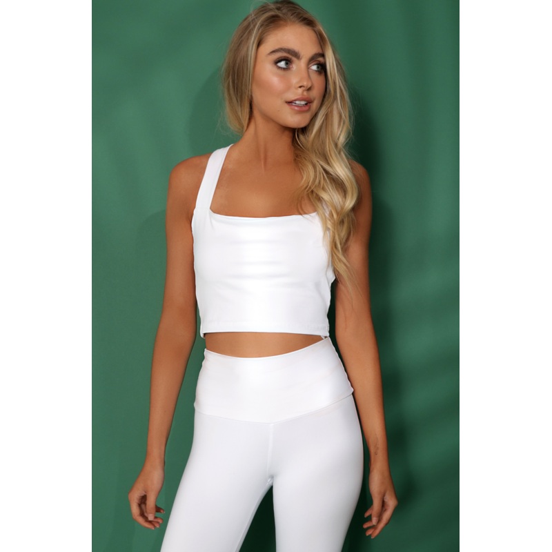 NATALIE WHITE Activewear Crop Top S