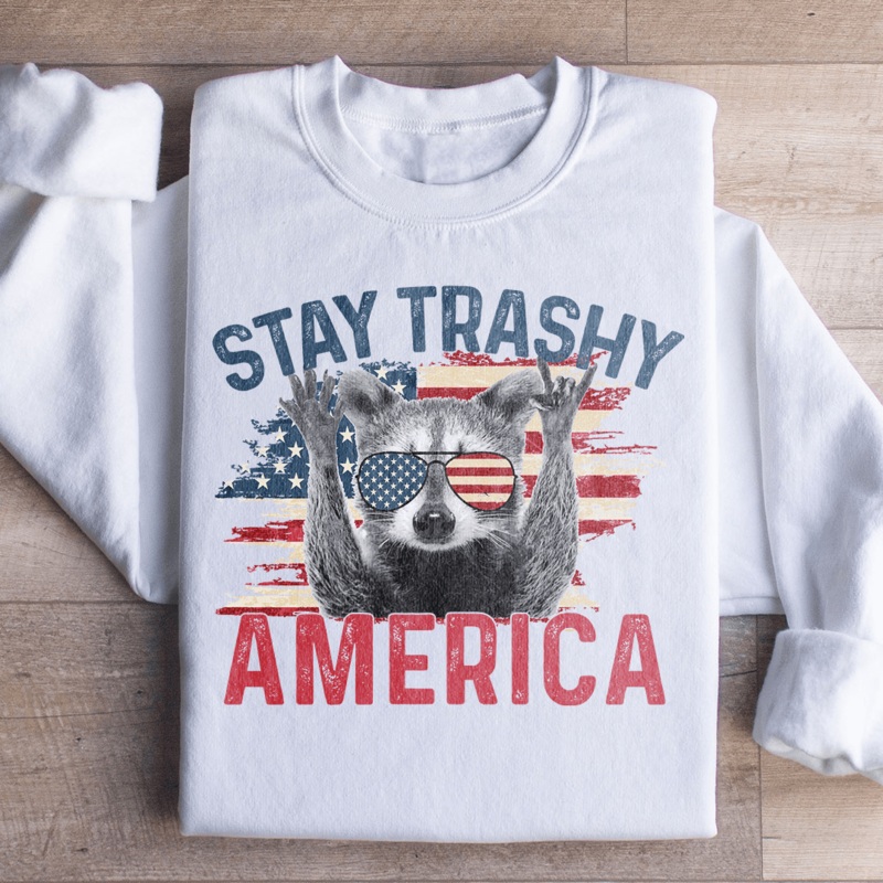 Stay Trashy America Sweatshirt Black S