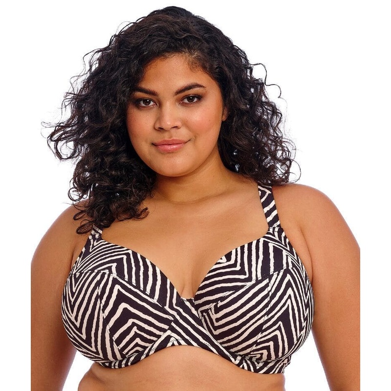 Elomi Swim Fiji Falls Underwired Plunge Bikini Top – Black 34I