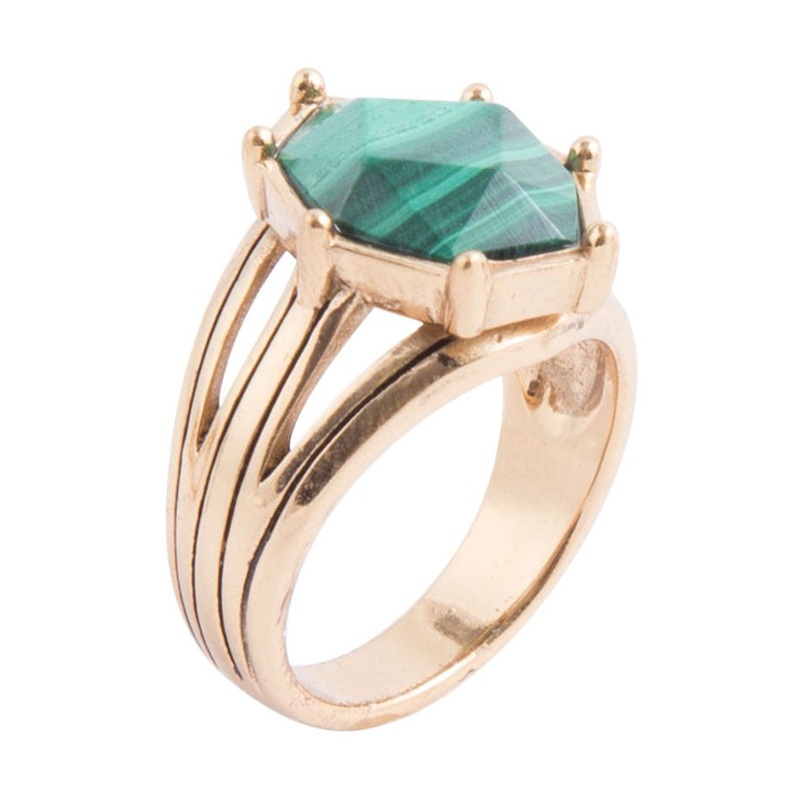 Lucky 7’s Green Malachite Golden Ring 5