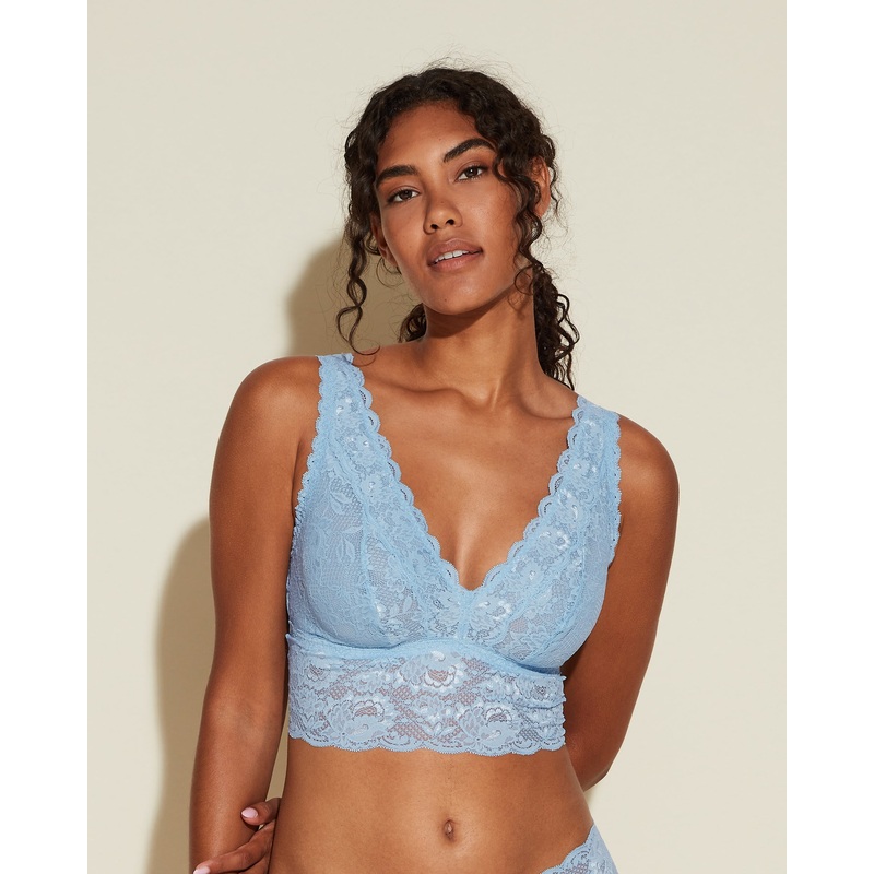 Bralette Alta Con Scollatura Profonda Aasmani Blue S