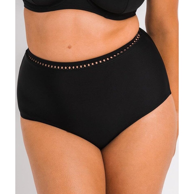Curvy Kate First Class High Waist Bikini Bottom – Black 6