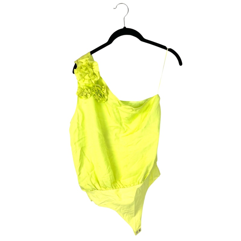 Lime Green One Shoulder Bodysuit – Size 4-6