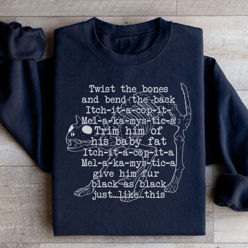 Twist The Bones And Bend The Back Sweatshirt Black S