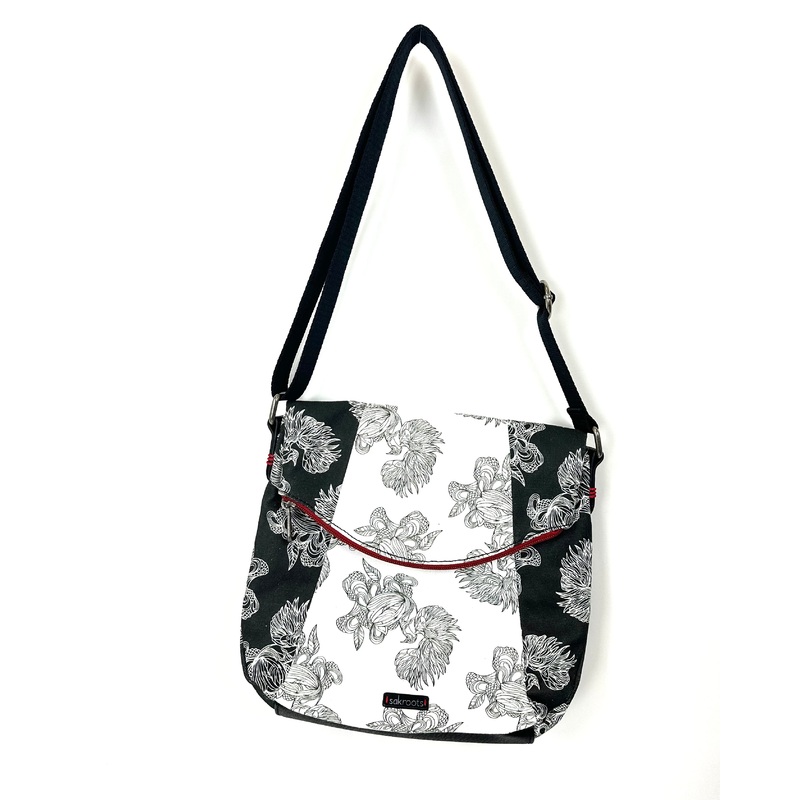 Black and White Patterned Crossbody Bag