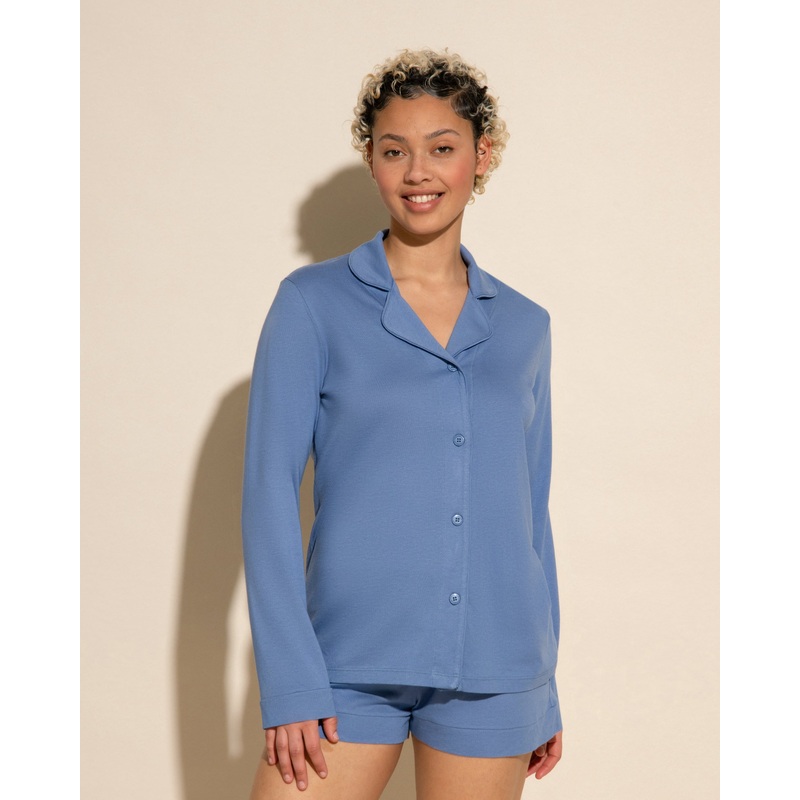 Ensemble Pyjama Haut  Manches Longues Et Boxer Luzerne Blue/Luzerne Blue XS