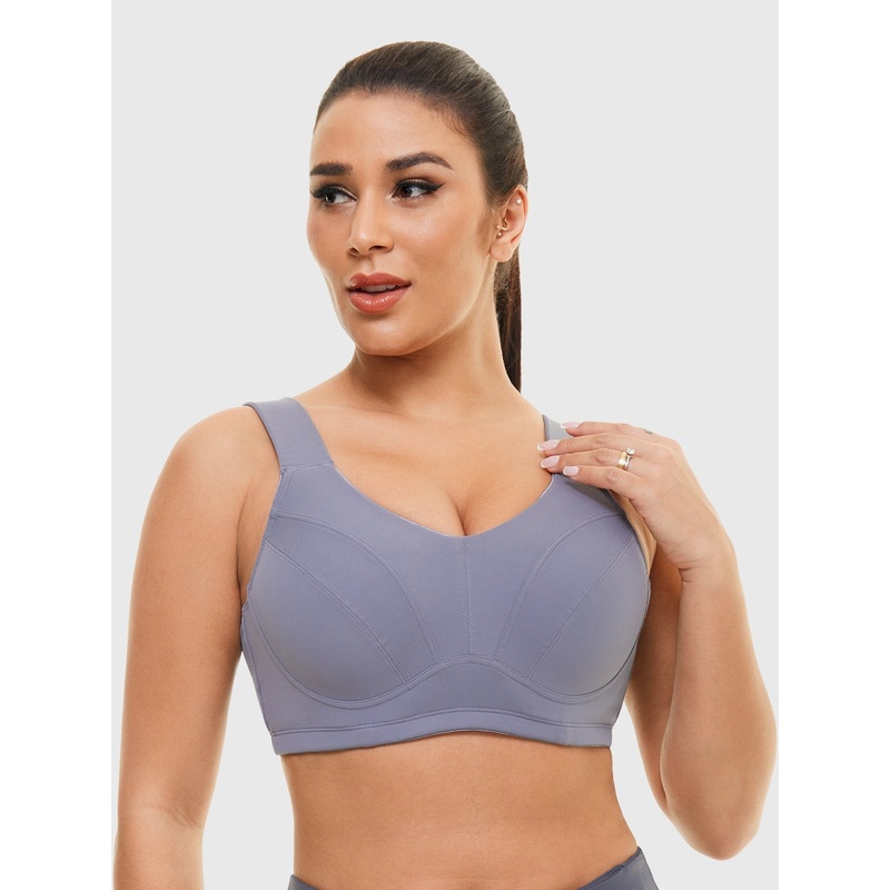 Full Coverage Underwire Workout Sports Bras Grey 36C/80C