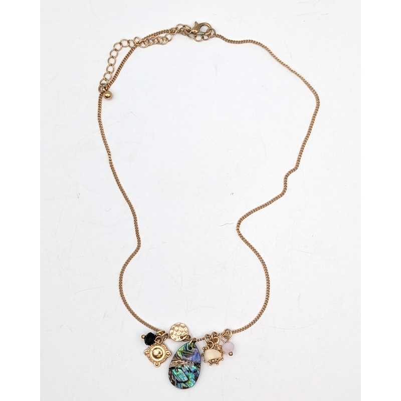 Mixed Charm Gold Chain Necklace