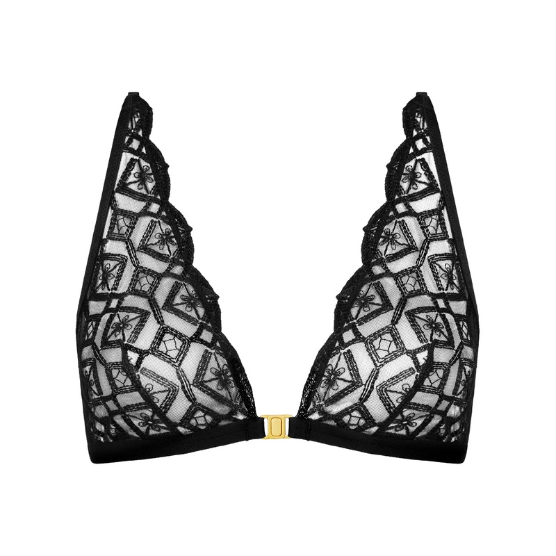 Sense Of Illusion Black Non Wire Triangle Bra Black S