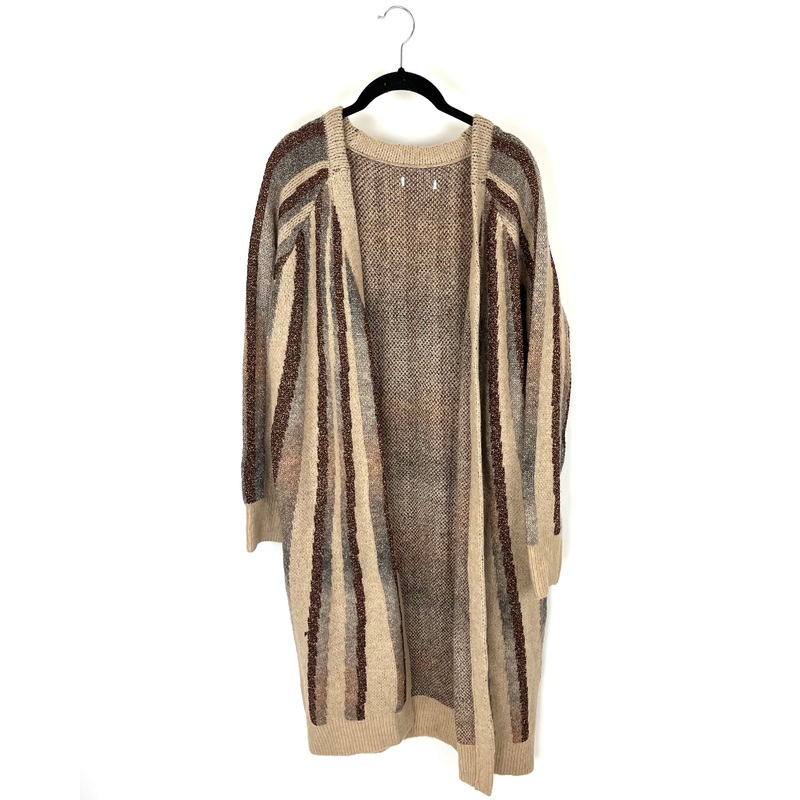 Tan Bronze and Gray Cardigan – Size 10/12