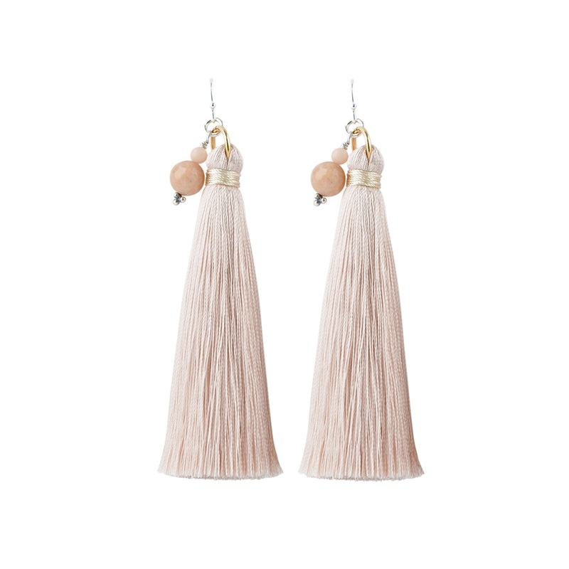 Tickled Pink Tassel Earring